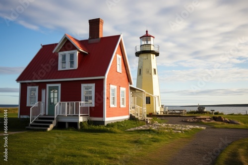 long shot of a lighthouse converted into a guest house