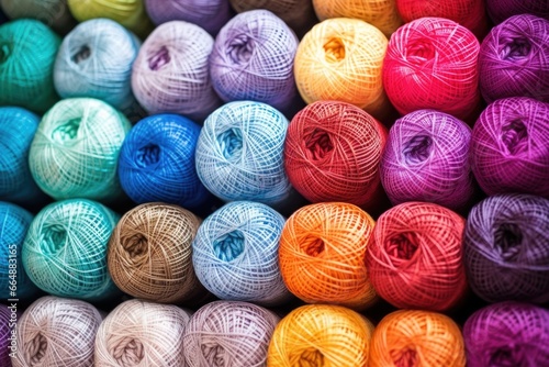 variety of crochet threads displayed in a gradient