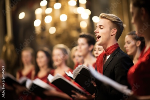 Christmas Choir: Acoustic Celebration of Classic Holy Music. Musical Rehearsals and Concert Performance in Cathedral