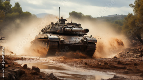 Tank de guerre, généré par IA