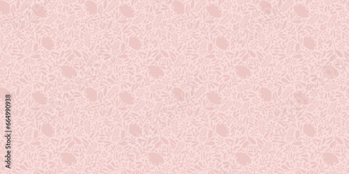 Pastel pink flower texture, vector repeat pattern background, small scale detailed monochromatic wallpaper for spring