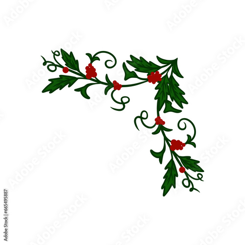 Holly Christmas Frame Decorations