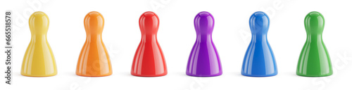 Colorful leasure board game pawn