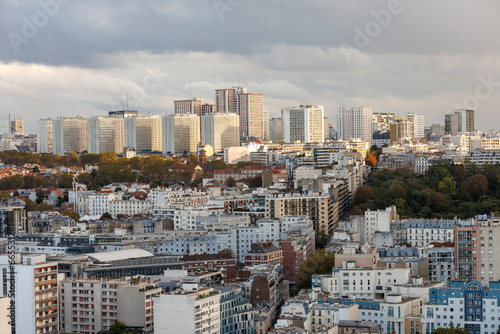 Vue aérienne du 19e arrondissement de Paris en France