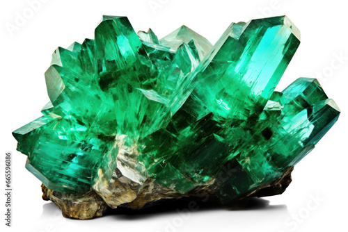 emerald is gemstone, png file of isolate precious stone with shadow on transparent background