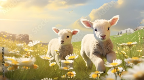 sheep and lambs, Texel sheep, Two little white sheep, Cartoon sheep with big eyes.little lamb on a meadow,