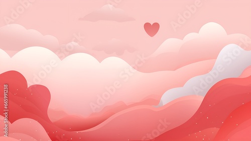 A charming Valentine's Day heart vector background, valentines day presentation background,love background for greeting cards,By Generative AI.
