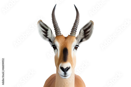 Close-up portrait of Antelope white background isolated PNG