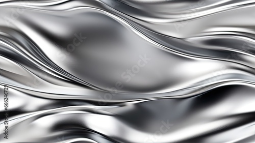 a glossy silver metal surface with a fluid chrome mirror effect, creating an exquisite water-like backdrop. SEAMLESS PATTERN. SEAMLESS WALLPAPER.