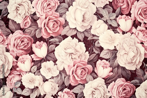 Roses Wallpaper: High-Quality Fabric Texture Surface for Stunning Interior Wall Design