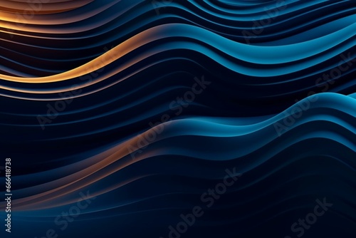 Dynamic motion and speed pattern on dark blue background. Generative AI