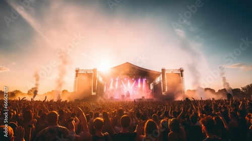 A music festival stage