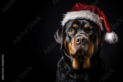christmas animals on black background