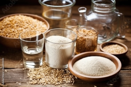 raw materials for moonshine distillation: grains, malt, yeast