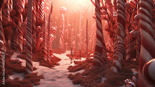 candy cane forest magical Christmas
