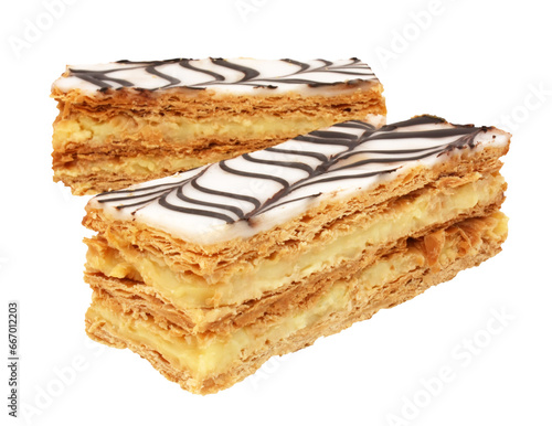 French pastry - mille-feuille / Transparent background