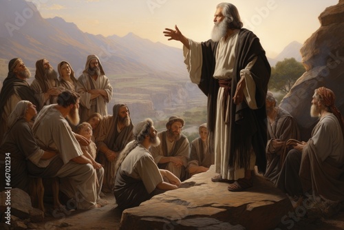 Moses teaching the law to the next generation - biblical story