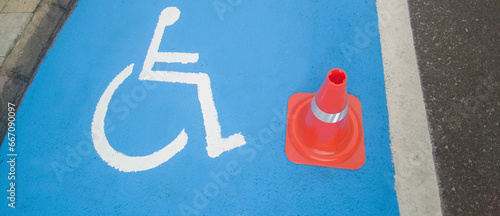 Reserved parking for vehicles of people with disabilities