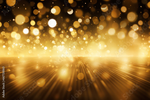 Golden Celebration, A Festive Party Scene with Shimmering Background