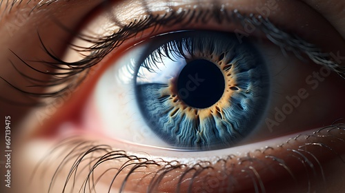 Eye illustration background, pupil and iris design