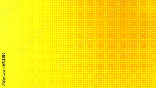 comical yellow and orange color background with halftone dots, banner, wallpaper. colorful surface for design. abstract vintage background. trendy tender pearlescent backdrop.