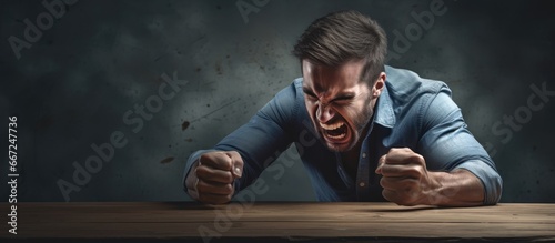 Man forcefully strikes table in anger demonstrating impatience and emotional outburst