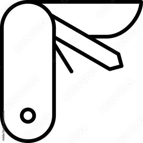 Pocket knife line icon