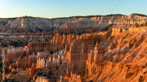 Scenic aerial view of the Bryce Canyon National Park, Utah.