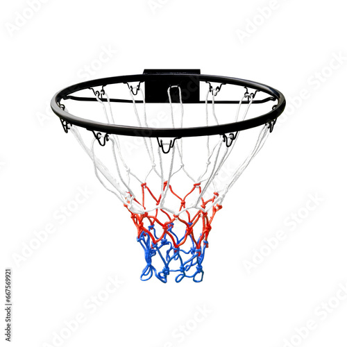Cutout of an isolated basketball hoop with the transparent png