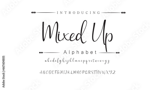 Mixed Up Abstract modern urban alphabet fonts. Typography sport, technology, fashion, digital, future creative logo font. vector illustration