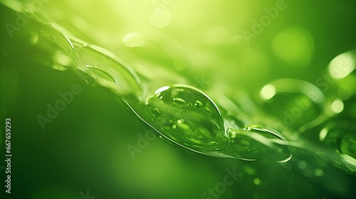 green leaf with drops