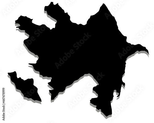 azerbaijan map silhouette