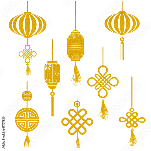 set of golden lantern
