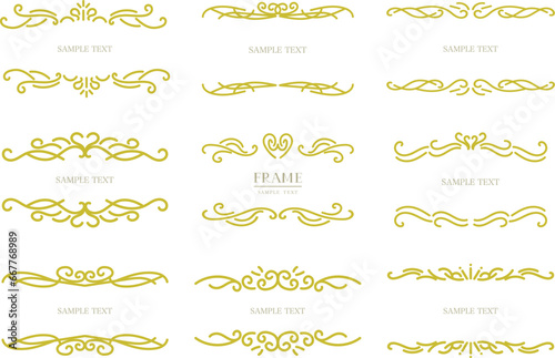 金色の装飾フレーム イラスト素材 / vector eps