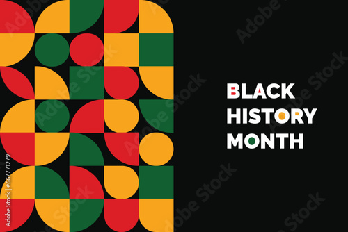 Black History Month African American history celebration vector illustration, Poster, card, banner, background. Vector illustration