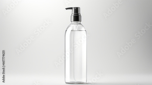 Innovative Clear White Sprayer Bottle for Realistic Cosmetic Branding