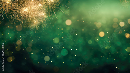 Abstract bokeh background. Christmas and New Year holiday background.