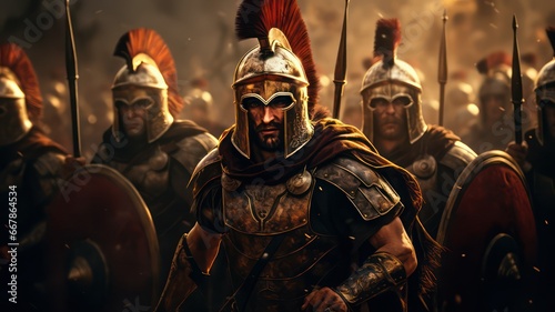 Historic roman army created with Generative AI