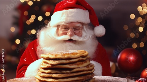 Festive Fun Breakfast: Homemade Santa and Christmas Tree Pancakes for Kids