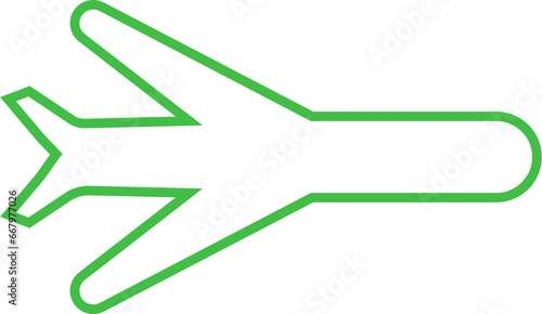 Digital png illustration of green plane on transparent background