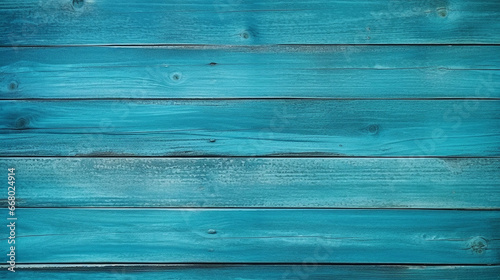 wood background. blank turquoise color wall with space for graphic design element