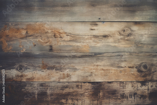 texture of old, damaged cracked wooden boards bleached with white paint with knots, generative AI