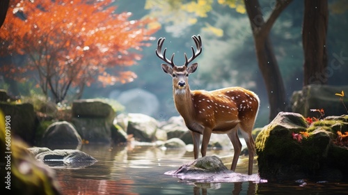 Sika deer also known as celebrity deer can be found in Nara Japan and are beautiful animals