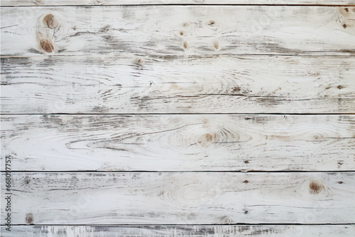 texture of old, damaged, cracked wood bleached with white paint with knots in a boho style