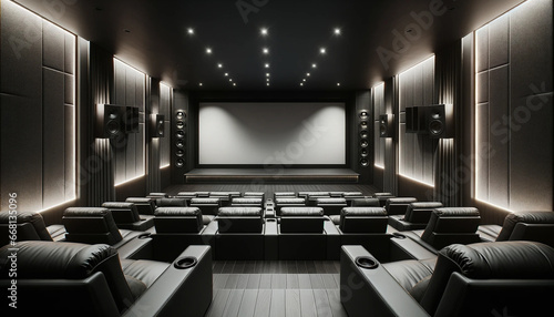 Sala de cine en casa privado y lujoso