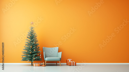 Natal em casa minimalista e brilhante