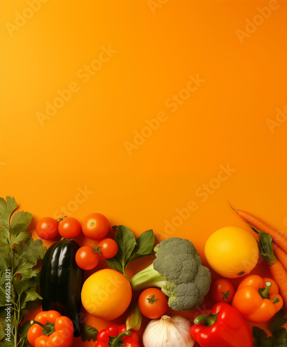 Vegetable background for advertising 