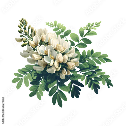 White Acacia flower 