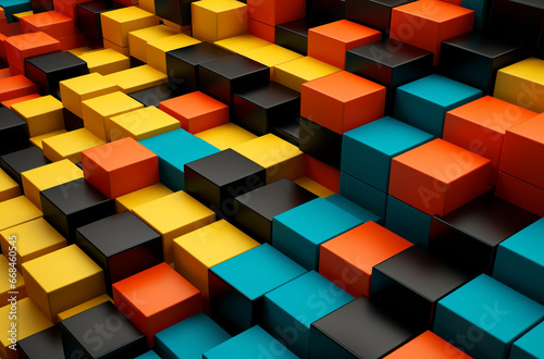 digital blocks in various colours