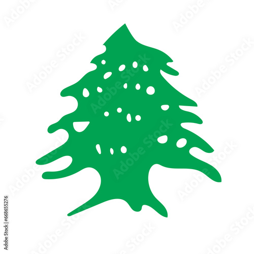 Lebanon Icon. Cedrus libani icon. Vector.